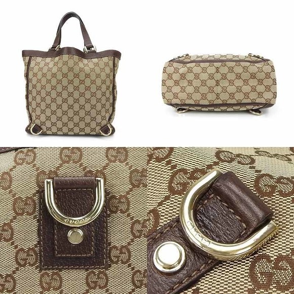 Gucci Gucci GG Canvas Leather Handbag 130739 Canvas Handbag 130739 - Picture 2 of 7